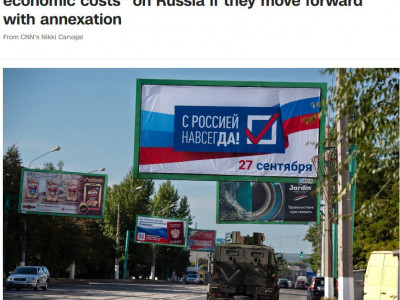 Серьезные экономические издержки. Белый дом грозит России новыми санкциями за референдумы и аннексию