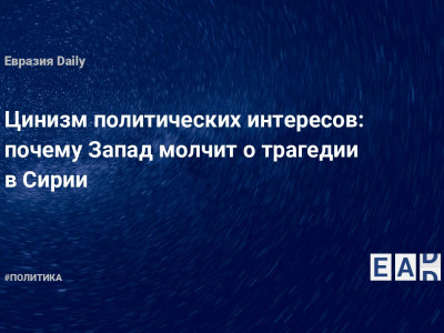 Цинизм политических интересов: почему Запад молчит о трагедии в Сирии — Financial Times