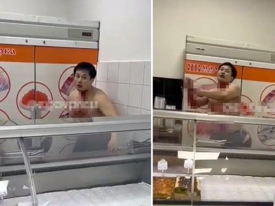 Мужчина изрезал себя ножом на глазах у очевидцев в Атырау