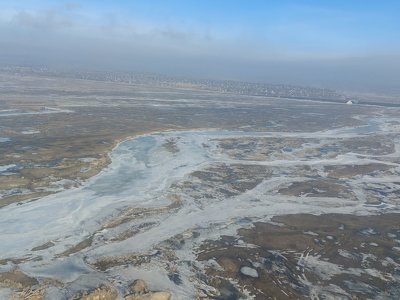 Проведен облет паводкоопасных участков города Караганды