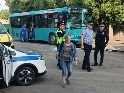 Два автобуса столкнулись в Караганде
