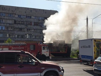 Бургерная горела в Алматы