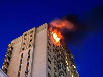 Нічна атака на Київ: сталися пожежі та руйнування, є жертва (Фото)