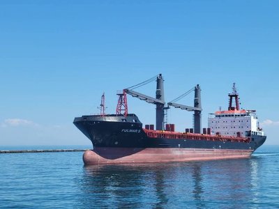 Перше судно із зерном з України прибуло до Босфору, прорвавши блокаду