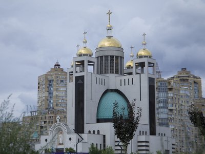 Российский дрон во время атаки на Киев повредил главный храм УГКЦ в Украине. Фото