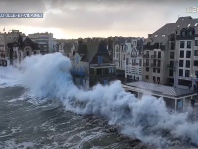 На Францию обрушился мощный шторм Пьеррик: видео