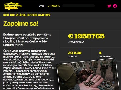 Словаки, в обхід уряду Фіцо, за 4 дні зібрали €1958765 на боєприпаси для України.