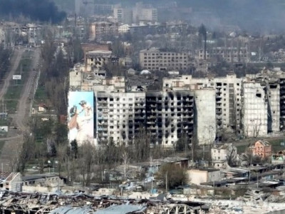 Безлюдная руина: освобожденный оккупантами Бахмут с высоты птичьего полета