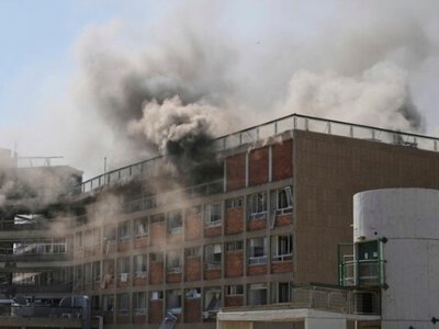 В результате удара Ирана по Израилю пострадало здание больницы