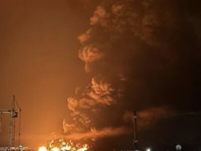 Жаркая ночь в Крыму: появилось видео удара по нефтяному терминалу в Феодосии