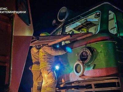 Из-за российской атаки на Житомирскую область пострадали 4 сотрудника Укрзализныци - ГСЧС