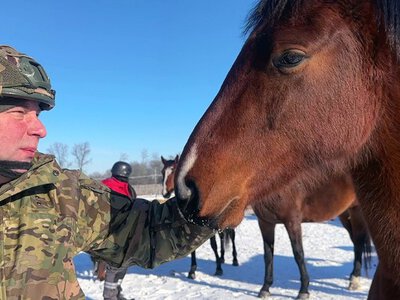 Спасение лошадей из конноспортивного клуба Атлант в Харьковской области