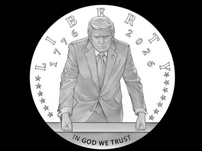В США выпустят золотую монету с портретом Трампа - назначенная им комиссия одобрила