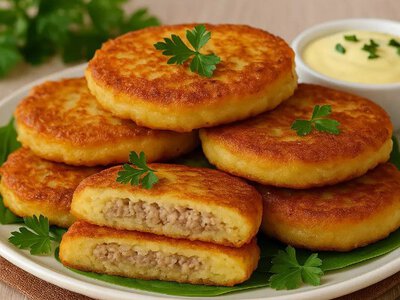 Хруст снаружи, сочность внутри: идеальные оладьи с фаршем