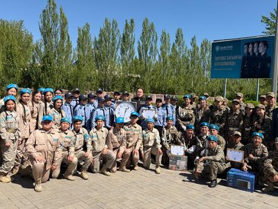 В Карагандинской области прошёл конкурс строевых песен среди школьников