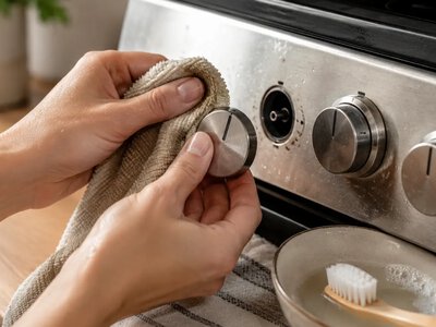 Как быстро отмыть ручки духовки от жира и налета