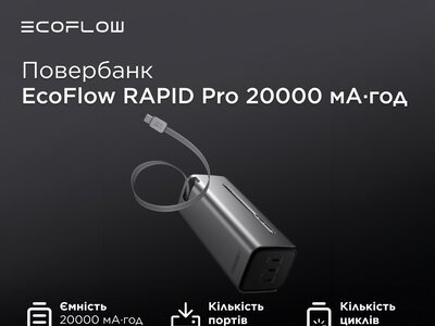 EcoFlow RAPID Pro – продуктивный повербанк для темпа большого города