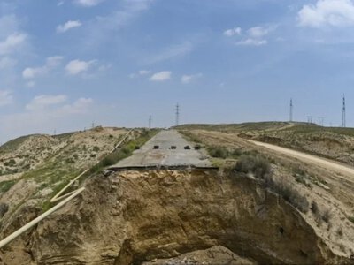  После селя село под Баку осталось почти отрезанным от мира 