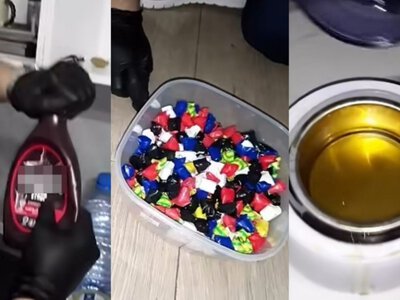  Тайник под плитой и бутылка с сюрпризом: в столице накрыли наркосклад 