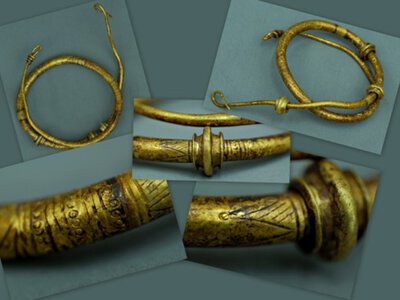 В Румынии нашли странный клад неизвестной эпохи: обнаружены золотые браслеты и таинственные артефакты (фото)