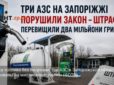 Продажа топлива без лицензии: три АЗС в Запорожской области оштрафованы на миллионные суммы (ФОТО)