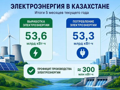 +300 млн кВт·ч: Казахстан закрепил профицит электроэнергии