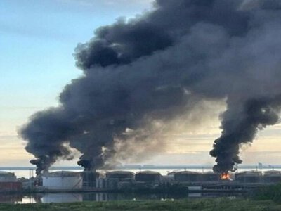  В рф заявили об атаке на нефтяной терминал в Санкт-Петербурге, вспыхнул пожар 