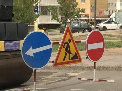  В Астане частично перекрыли улицу Нажимеденова до 9 июня 