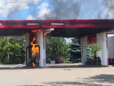 В Краматорске российский дрон атаковал автозаправочную станцию