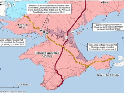ВСУ блокируют мосты в Херсонской области, перерезая пути снабжения в Крым, - ISW