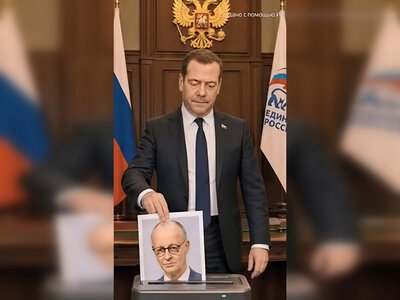 Медведев опубликовал шокирующие кадры с шредером: поздравлял с Днем России (видео)