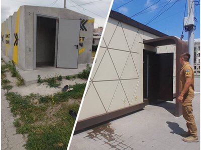 У Запоріжжі модульні укриття перетворюють на місця для застіль