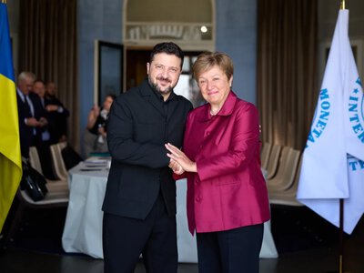 Зеленский и глава МВФ Георгиева обсудили дальнейшую поддержку Украины