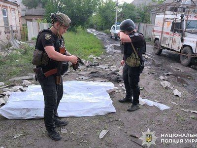 Первые минуты после обстрела Славянска