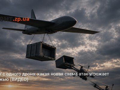 Два FPV с одного дрона: какая новая схема атак угрожает Запорожью (ВИДЕО)