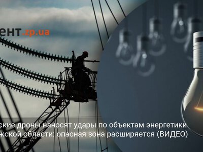 Российские дроны наносят удары по объектам энергетики Запорожской области: опасная зона расширяется (ВИДЕО)