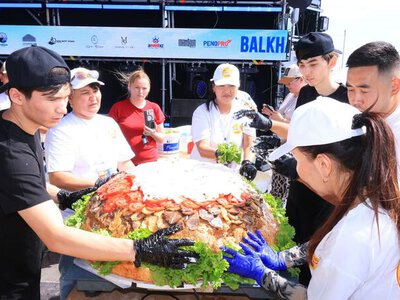 Гастрономический рекорд установили на Balkhash Tour Fest