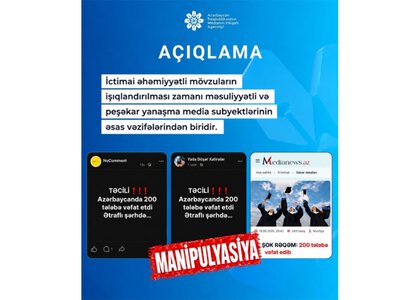 “Şişirdilmiş başlıqlarla süni ajiotaj yaratmaq qəbuledilməzdir”