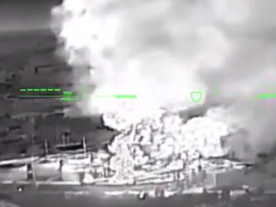 В СБС Украины показали видео атак на нефтяной терминал и газовые компрессорные станции в Крыму