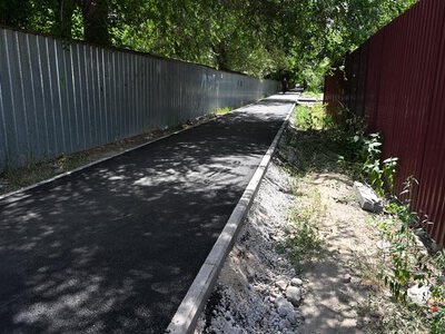 На участках без тротуаров в Талдыкоргане обустроили пешеходные зоны