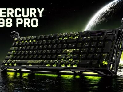 GravaStar Mercury K98 Pro: механическая клавиатура с киберпанк-эстетикой, дисплеем и батареей на неделю