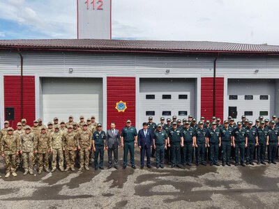 Глава МЧС дал старт работе обновленной пожарной части