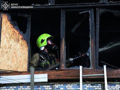 Пожар произошел в девятиэтажном доме в Николаеве (видео)