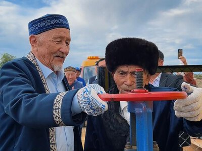В селе Актасты Айтекебийского района подключили природный газ