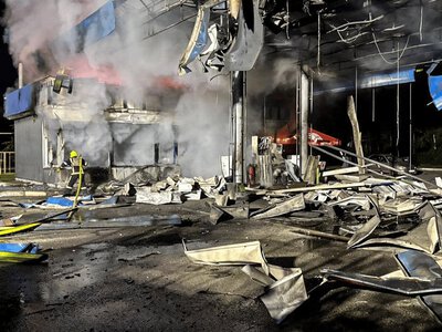 В Полтавской области в результате атаки БпЛА на АЗС пострадал человек