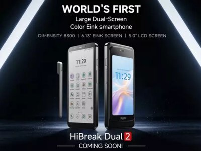 BigMe HiBreak Dual 2 анонсировали как первый в мире смартфон с двумя полноразмерными экранами разных типов