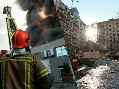 В ГСЧС показали жуткие кадры последствий атаки на Киев