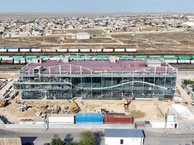  Новый трехэтажный железнодорожный вокзал строят в Мангистау 