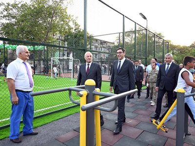 Naftalan, Samux və Mingəçevirdə yeni Sağlam məhəllə idman zonaları istifadəyə verildi