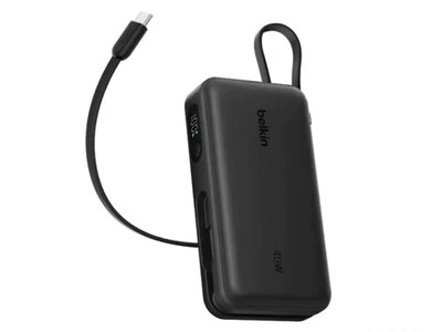 Belkin анонсировала повербанк с встроенным кабелем: 45 Вт мощности и цифровой дисплей вместо светодиодов